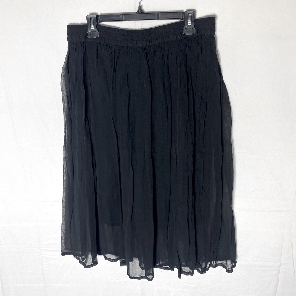 Vintage Hysteria Black Layered Broomstick Style Skirt L Whimsigoth Fairy Grunge